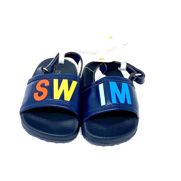 Gymboree pool sliders / sandals  -“BEACH” - sz2 - Picture 2 of 2